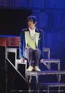 Taiki Naito (Roen) / Live Photo, Whole Body, Sitting, Costume Blue, White, Eye Left, Stairway, Character shoot / Musical "Dance with Devils ~ D.C. (Da Carpo) ~ Bromide ~ Random ver. 2 ~