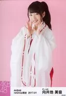 向井地美音/上半身·雙手撐桿/AKB48 2017年1月度net shop限定個別生寫真「2017.01」「巫女」服裝