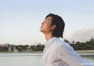 Ryo Ryusei / Horizontal, Bust up, White Costume, Upper Left Eye View, Background Sky / Official Official photo