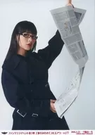 Sumire Matsubara Kamisaka / Above-the-knee ・ Costume black ・ Newspaper spread / "Fan club event 3rd" Sumire Matsubara Kamisaka's "Coldama hour ☆」!!」 fan club members limited sale 『 Coldama representative's photo set 3rd Glasses girls' ver. 』"