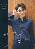 EXO/KAI/膝上・服裝黑・右手片・左眼閉・打印帶簽名/"EXO PLANET#3-The EXO'rDIUM in JAPAN>會場粉絲俱樂部EXO-L-JAPAN會員限定特典托萊卡