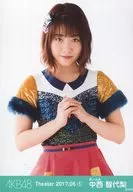 Chiyori Nakanishi / Upper Body / AKB48 Theater Trading Official photo Set 2017. June1 「 2017.06 」