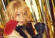 Shun Mikami (Yoshiwara Asato) / Horizontal, Bust Up, Costume Black, Right Side, Background Gold, Character Shoot / Kayo Club' 艶漢' Bromide B