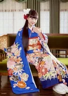 Milky Homes / Izumi Kitta / Body, Kimono Blue / Floral Pattern, Sit, Left Hand, Under Face, Tamanho A4 / Milky Homes Fan Club Event YUKU, KU, KU, KU, KU, KU, KU, KU, KU, KU, KU, KU, KU, KU, 2016 2017