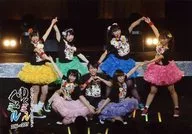 集合(7人)/ライブフォト・横型・全身・衣装黒・花・伊藤愛美しゃがみ・手繋ぎ・センター森嶋・両手でハート/「ミルキィホームズ ファンクラブイベント ゆくミルくるミル 2016→2017」フォトチョイス