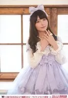 Sumire Matsubara Kamisaka / Knee-High, Costume Purple and White, Both Hands Matching, Neck Tilting / "Sumire Matsubara Kamisaka's One Man Sumo 2016 ~ psychedelic Tour ~" 2016.12.23 Ryogoku Kokugikan / Sumire Matsubara Kamisaka Bromide Set Part 10