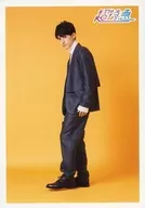 Super Express / Yusuke Official photo / Whole Body / Costume Black / White / Left Facing / Background Yellow / Yusuke 21st Birth Anniversary Special Youth Set