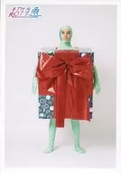 Super Express / Yusuke Fukuda / Body, Costume Green, Tights, Box, Present, present, Both Hands Down, Legs Spread, Background White / Yusuke 21 st Birth Anniversary Special Official photo Set