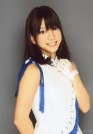 Aki Takajo / Upper Body / Costume White Blue / White Gloves / Left Hand Rock Chest / Body Facing Right / Background Grey / DVD 「 Bunshin no Jutsu tour / AKB104 Selected Members / Seikaku Matsuri 」 Priority Reservation Privilege