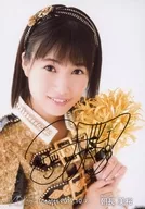 * Mio Tomonaga / with handwritten signature, Rare, Common Cut (No Band), Common Pose, Hand Sunflower / AKB48 Theater Trading Official photo Set 2017. October2 "2017.10"