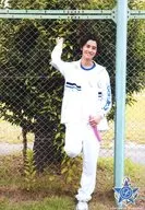 DearDream / Kaoru Masaki / Whole Body / White Costume / Jersey / Right Hand Up / Outdoor / Dream Festival! Fan Meeting 03 Special Bromide