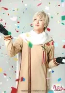 Yuuki Yamaoki (B Shea) / Upper body / Costume brown beige white / Right hand raised / Left eye view / Paper Fubuki / Character Tomoshot / Musical "Hetalia ~ The Great World ~" Bromide