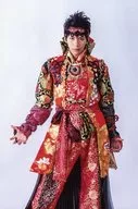 Gaku Matsuda / Above-the-knee, Costume Red, Black, Gold, Right Arm Bend, Mouth Closed, Background White, Postcard Size / Blue Shuttle Produced' Yukimura' - Sanada Senki - Official photo Set A (Yukimura Set)