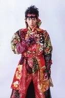 Gaku Matsuda / Above-the-knee, Costume Red, Black, Gold, Right Hand Breast, Background White, Postcard Size / Blue Shuttle Produced' Yukimura' - Sanada Senki - Official photo Set A (Yukimura Set)