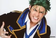 Spi (Yamato Alexander) / horizontal type, bust up, costume black, show teeth, Character Castro / stage "KING OF PRISM -Over the Sunshine! -" random bromide