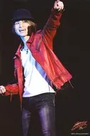 KinKi Kids / Koichi Domoto / Live Photo / Knee-Top / Costume red and black and white / Cap / the left fingers Tip / Body Facing Left / 2L Size / "Endless SHOCK 15th Anniversary" Stage Photo No. 2