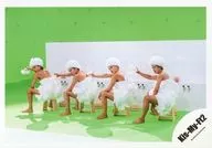 Kis-My-Ft2 / Gather (4 people) / Horizontal, Whole body, Sitting, Costume white, Body left / "Busaiku no Wa!" PV & Jacque Shooting Off-Shot / Official Official photo