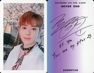 Boyfriend / DONGHYUN / Blue / Purple / Print with signature / CD 「 Never End 」 (Night Ver.) Enclosed Special Photo Card