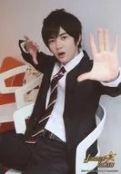 HiHi Jet/高桥优斗/膝上・坐・衣服黑・白・领带・左向・双手套/"JOHNNYS'ALL STARS ISLAND>原创照片