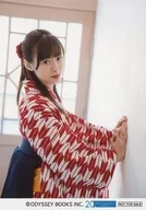 モーニング娘。’18/生田衣梨奈/上半身・着物赤白・両手壁/生田衣梨奈セカンド写真集『if』e-LineUP!Mall内オデッセー出版オフィシャルショップ特典生写真
