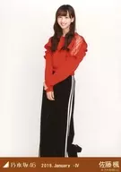 佐藤楓/全身(足見切れ)・袖ボリュームトップス/乃木坂46 2018.January-IV 会場限定ランダム生写真