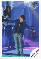 Hey! Say! JUMP / Hirota Yabu / Whole Body, Costume Navy, Both Hands Spread / "マエヲムケ" PV & Jacque Shooting Off-Shot / Official Official photo