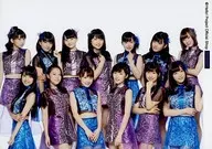 Morning Musume.' 15 / Gather (13 people) / Horizontal, Knee-High, Costume Purple Blue, Background White, 2L size / Official Official photo