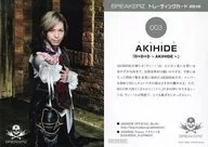 003 : BREAKERZ/AKIHIDE / "D×D×D - AKIHIDE ～」/ GREAT AMBICIOUS -Single Version -" (ZACL-4048) Special Trading Card 2018