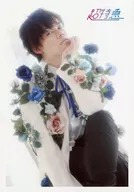 Super Express / Kai (Ogasawara Sea) / Upper Body, Costume White, Blue, Flower, Right Facing, Left Hand Chin, Right Standing, Background White / FC Members Only Valentine & White day Planning Official photo Set 38th