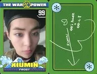 EXO/XIUMIN(シウミン)/顔アップ・帽子・裏面印刷サイン入り/4thアルバム リパッケージ「THE WAR：The Power of Music」特典トレカ