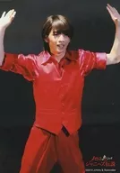 Johnnys Jr. / Genki Iwahashi / Live Photo, Knee-Up, Costume Red, Both Hands Up / "ABC-Za 2014 Johnnys Legend" Stage Photo 1