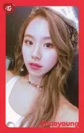 TWICE / Cheyong / Frame Left Top Heart "TW" / 5 th Mini Album CD "¿Qué es el amor?" Tarjeta de fotografía adjunta