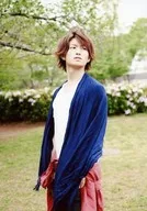 Ryo Matsuda / Above Knee / Dress : Blue / White / Red / Body : Left / Both hands below / Eye : Right / Outdoor / Daisuke Hirose & Ryo Matsuda Special Event 「 KOBOREZAKURA NO Union de Transports Aériens GE 」 Bromide Matsuda Set