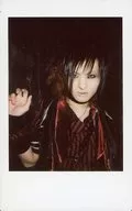 A & D/IRU / Upper Body / Costume Red / Black / Bent Right Hand / Background Black / Raw Cheki