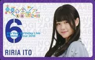 伊藤理々杏/シンクロニシティ衣装・紫枠/「真夏の全国ツアー2018 ～6th YEAR BIRTHDAY LIVE～」 スクラッチキャンペーンB賞 個別カード
