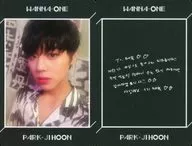 Wanna One / Park Ji Hoon / Black on the back with printed messages / CDs "1 ÷X = 1 (UNDEVIDD) [No. 1 Ver.]" Special Treka