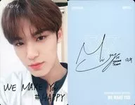 SEVENTEEN/MINGYU(民圭)/「#HAPPY」・背面淡蓝色/CD「JAPAN1ST MINI ALBUM WE MAKE YOU」(初回限定盘B)特典照片卡