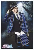 Super Express / Kai (Ogasawara Sea) / Above Knee / Costume Blue / Black / White / Stripe Pattern / Right Hand Hat Brim / Background Forest / "CHRISTMAS ONEMAN LIVE FANTASY LOVE TRAIN ~ A rail that connects to your home ~" Official photo 13th edition