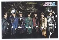 Super Express / Group (7 people) / Horizontal, Above the Knee, Costume Stripe Pattern, Cap, Background Forest / "CHRISTMAS ONEMAN LIVE FANTASY LOVE TRAIN ～ A rail that connects to your home ～" Official photo 13th edition