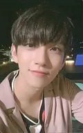 SEVENTEEN/JOSHUA / Bust up / Costume grey / black red / Background black / 5th MINI ALBUM 『 YOU MAKE MY DAY 』 (SET THE SUN Ver.) Special Treka