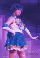 Ritsu Ito (sailor mercury) / Live Photo · Knee · Costume White · Light Blue · Right Hand Waist · Stretch Left Hand · Background Purple · Character Shot / Team MOON / Nogizaka 46 Edition Musical "Sailor Moon" Random Stage Photography Bromide