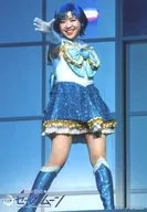 Miria Watanabe (Sailor Mercury) / Live Photo / Whole Body (Cut off Tarumi) / Costume White / Water Color / Left Hand Stretch / Background Blue / Character Actor Shot / TeamSTAR / Nogizaka46 Version of Musical 「 Pretty Guardian Sailor Moon 」 Random Stage Photo Bromide