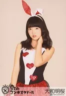 彩虹CONQUISTA人偶娃娃/大和明桜/上身·服装黑·红·兔子耳朵发带·左手腕角·右手下/官方生写真