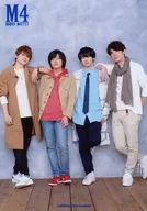 Group (4 persons) / Body, Costume White, Beige, Red, Water Color, Shoulder with Arms, Background Gray / Animate Winter Audio-Visual Festival 2018 presents "RADIO M4!" Bromide Set A