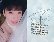 100%(ペクポセント)/CHANYONG(チャンヨン)/裏面印刷サイン・メッセージ入り/CD「SKETCHBOOK」封入特典フォトカード