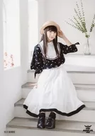 Yui Horie / Whole body, sitting, costume black, white, left hand hat / "KING SUPER LIVE 2018" Bromide
