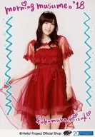 Morning Musume' 18 / Mizuki Fukumura / Kneeknee / Costume Red / Print Message Included / Birthday Card 2018 Hello! Project Official Shop Limited Official photo