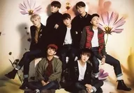 BTS / group (7 people) / horizontal, full-body, seated, background flower / "BTS Special Shop in Shibuya Marui" I NEED U original photo