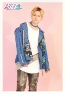 Super Express / Kai (Ogasawara Sea) / Knee-Top / Costume Blue / White / Both Hands Hanging / Background Pink / "Super Express Pop Up Store" GOLDEN EPOCH SPECIAL Official photo Kai PRUDUCE Ver. (Osaka Only)