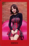 TWICE/ジヒョ/紅框・底部有名字/光盤封入特典照片卡